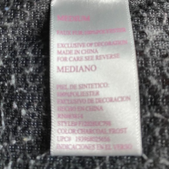 Cozy Sherpa Womens Grey 1/4 Zip Sherpa Sweatshirt with Piping Size M Outdoor - Picture 4 of 11